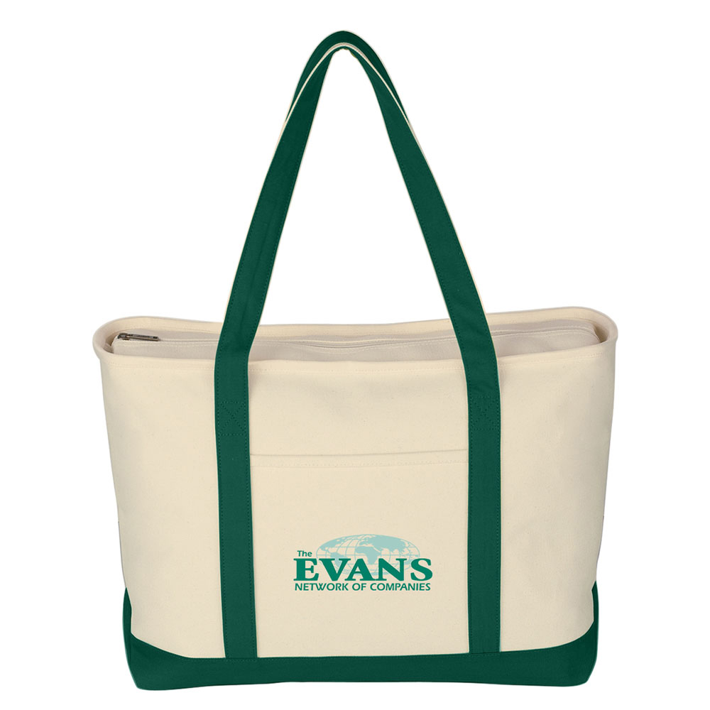 Large Heavy Cotton Canvas Boat Tote Bag